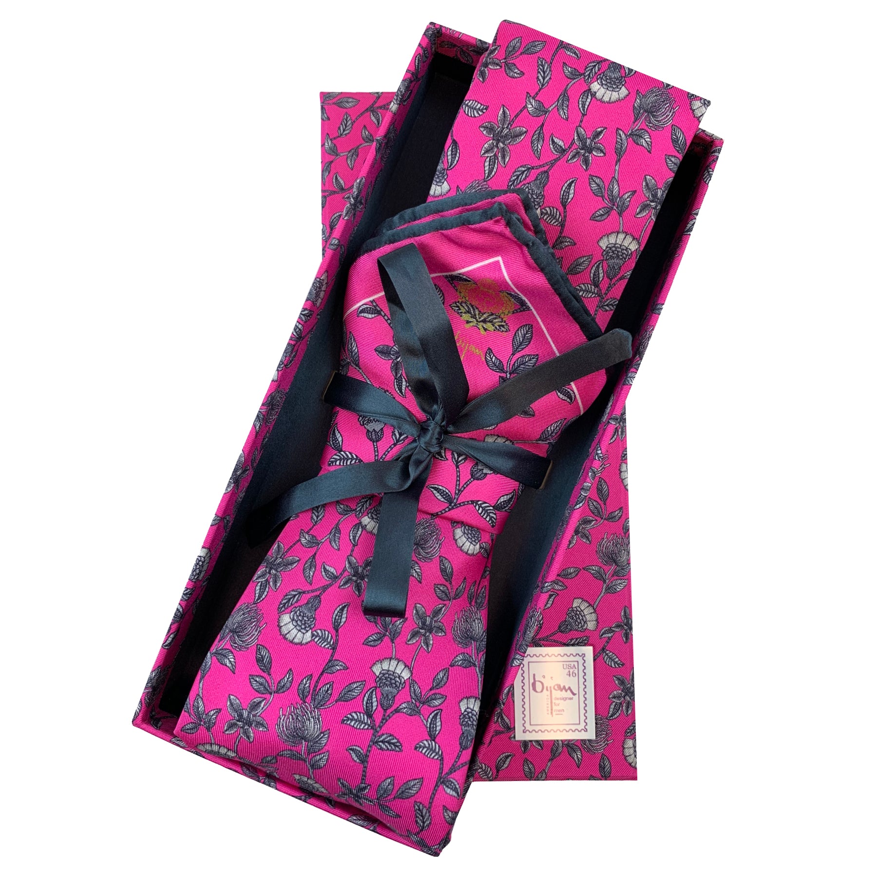 Bijan Pure Silk Tie Set House of Bijan
