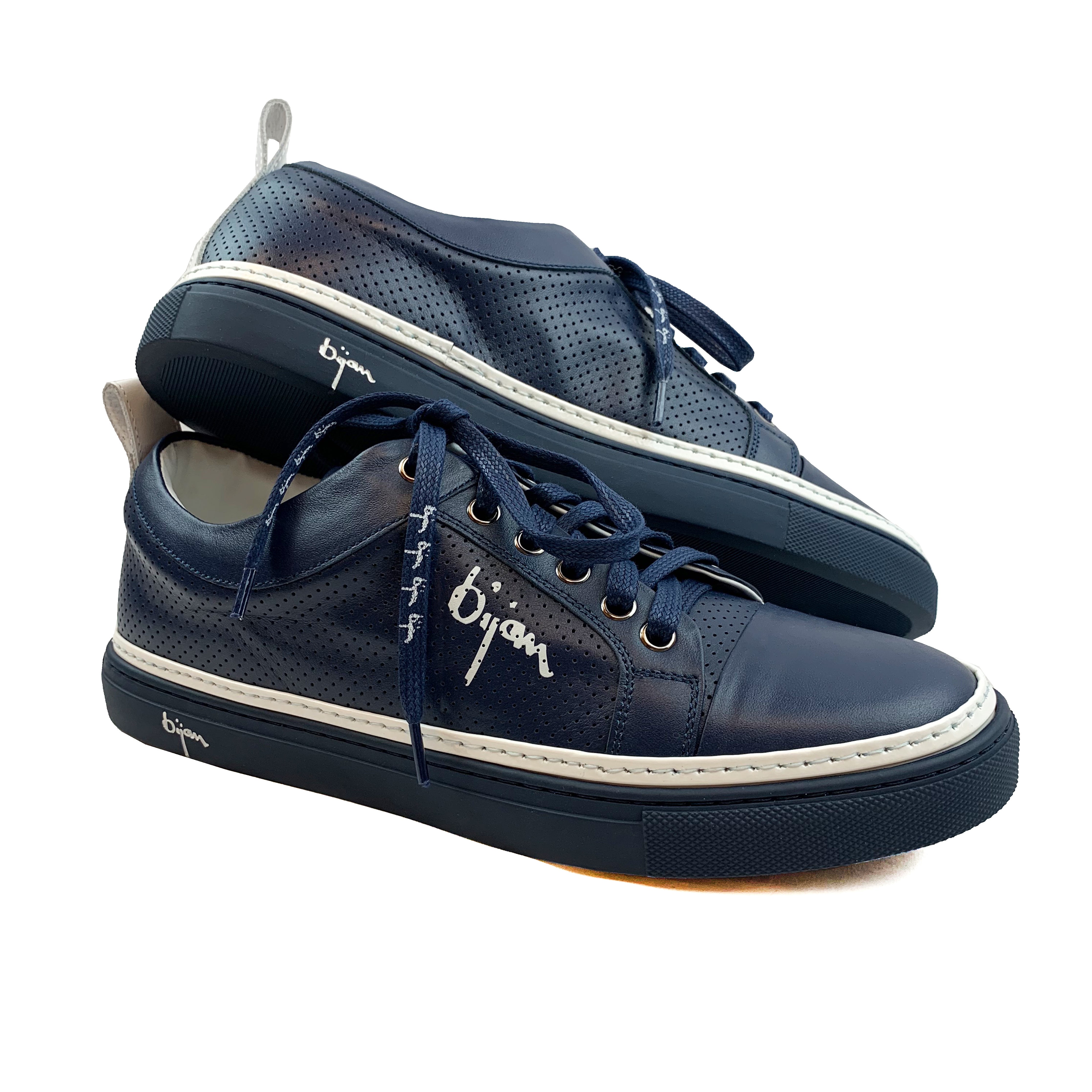 J*!様 即日発送　Épure Square Leather Shoes Bla LeatherSneakers-NavyWhite-2.