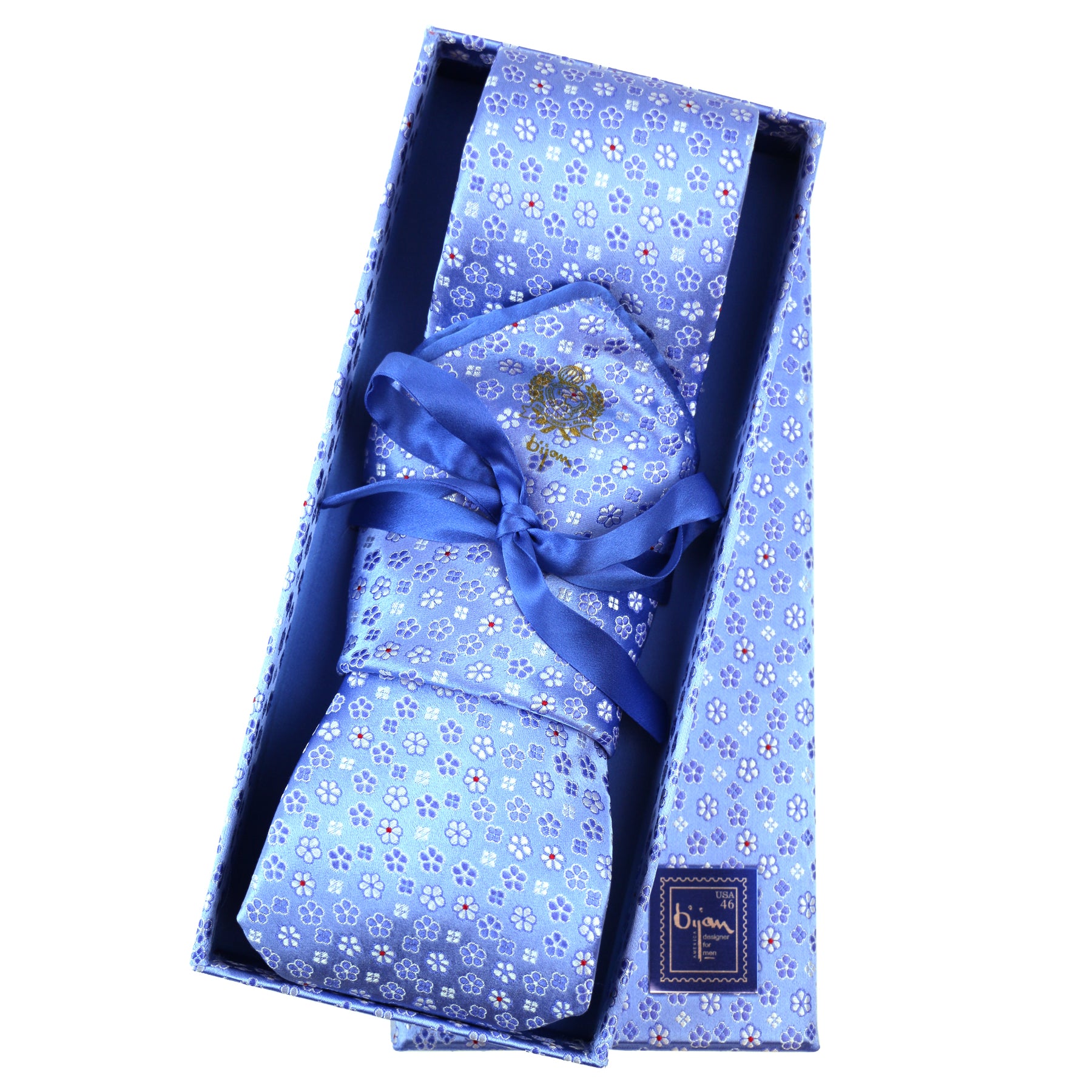 Bijan Pure Silk Tie Set House of Bijan