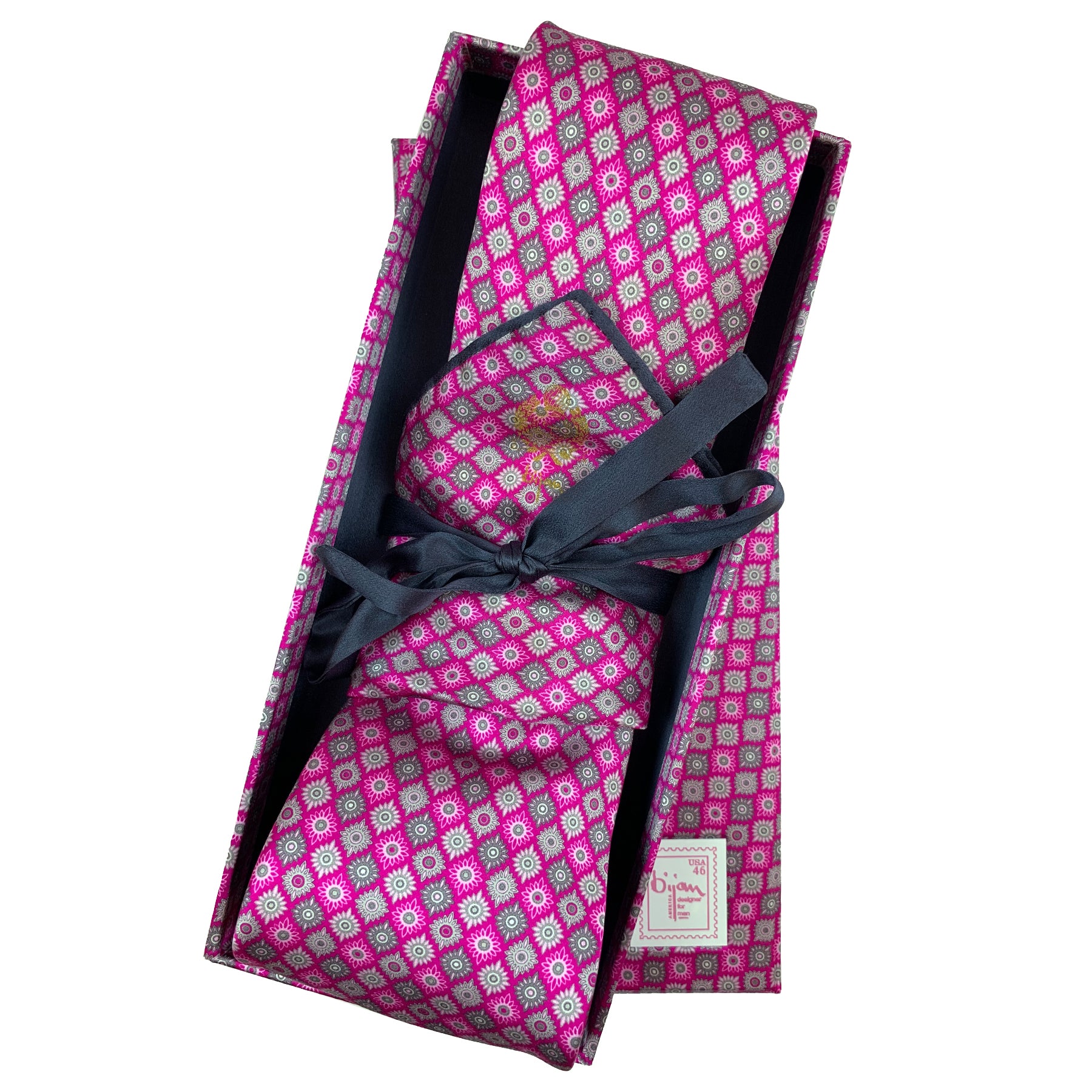 Bijan Pure Silk Tie Set House of Bijan