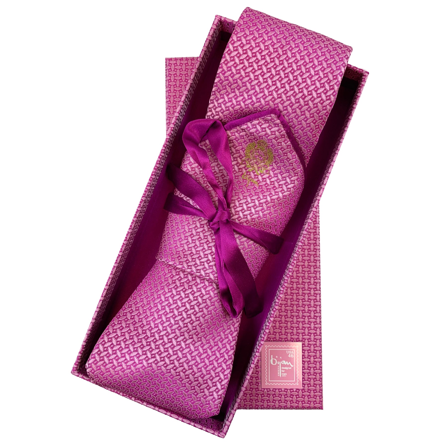 Bijan Pure Silk Tie Set House of Bijan