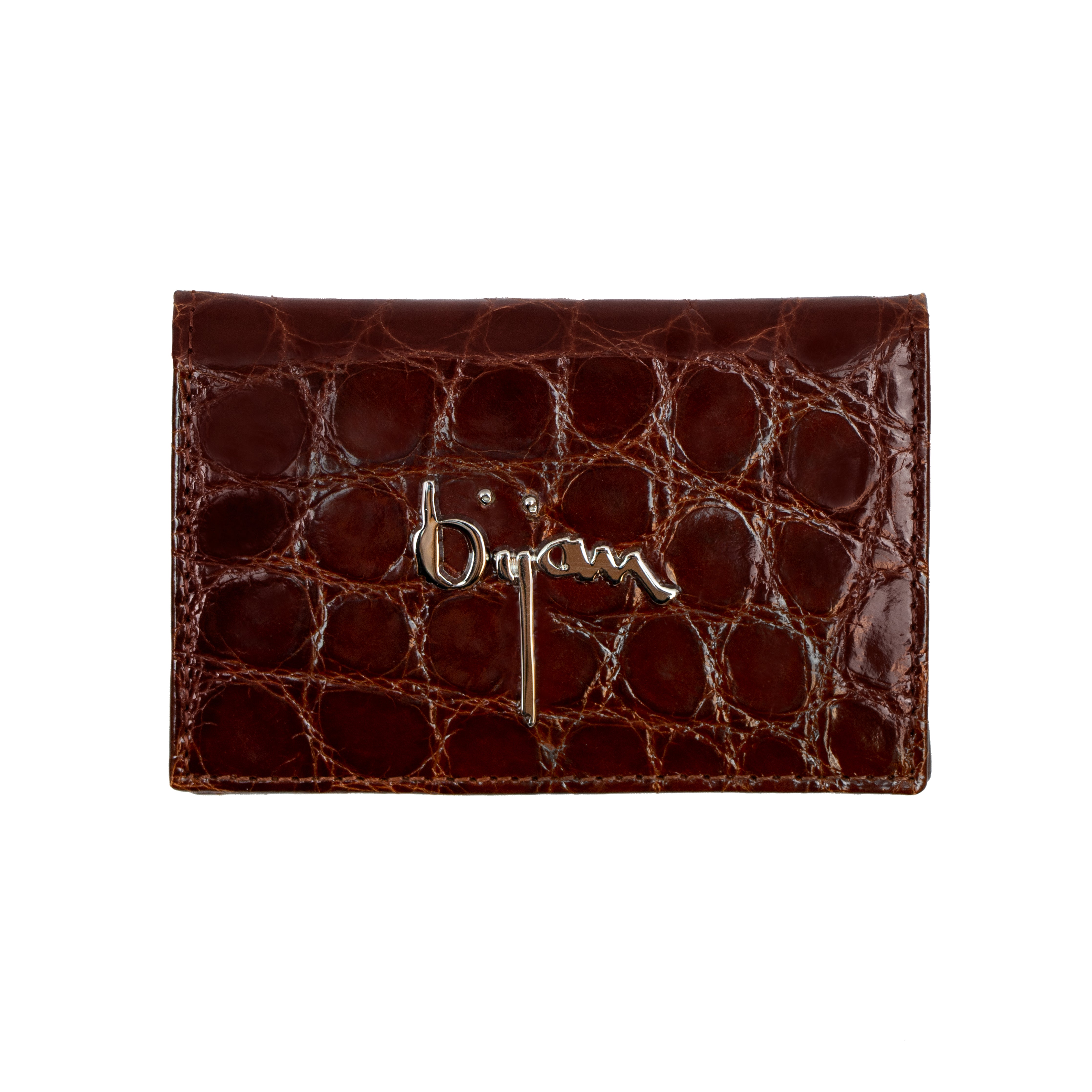 Mahogany Alligator Card Holder – House of Bijan