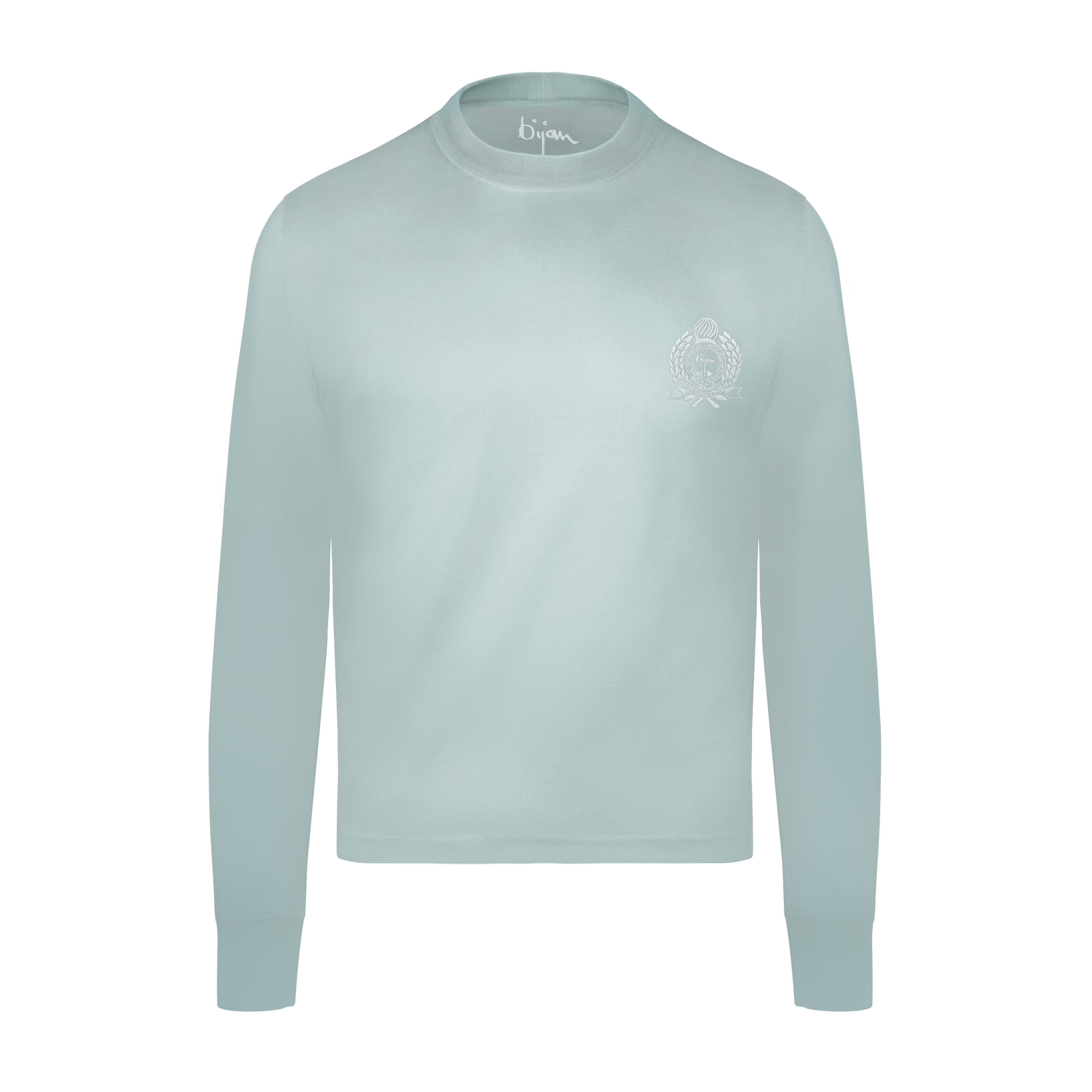 Seafoam with Seafoam Crest Long Sleeve T-Shirt – House of Bijan