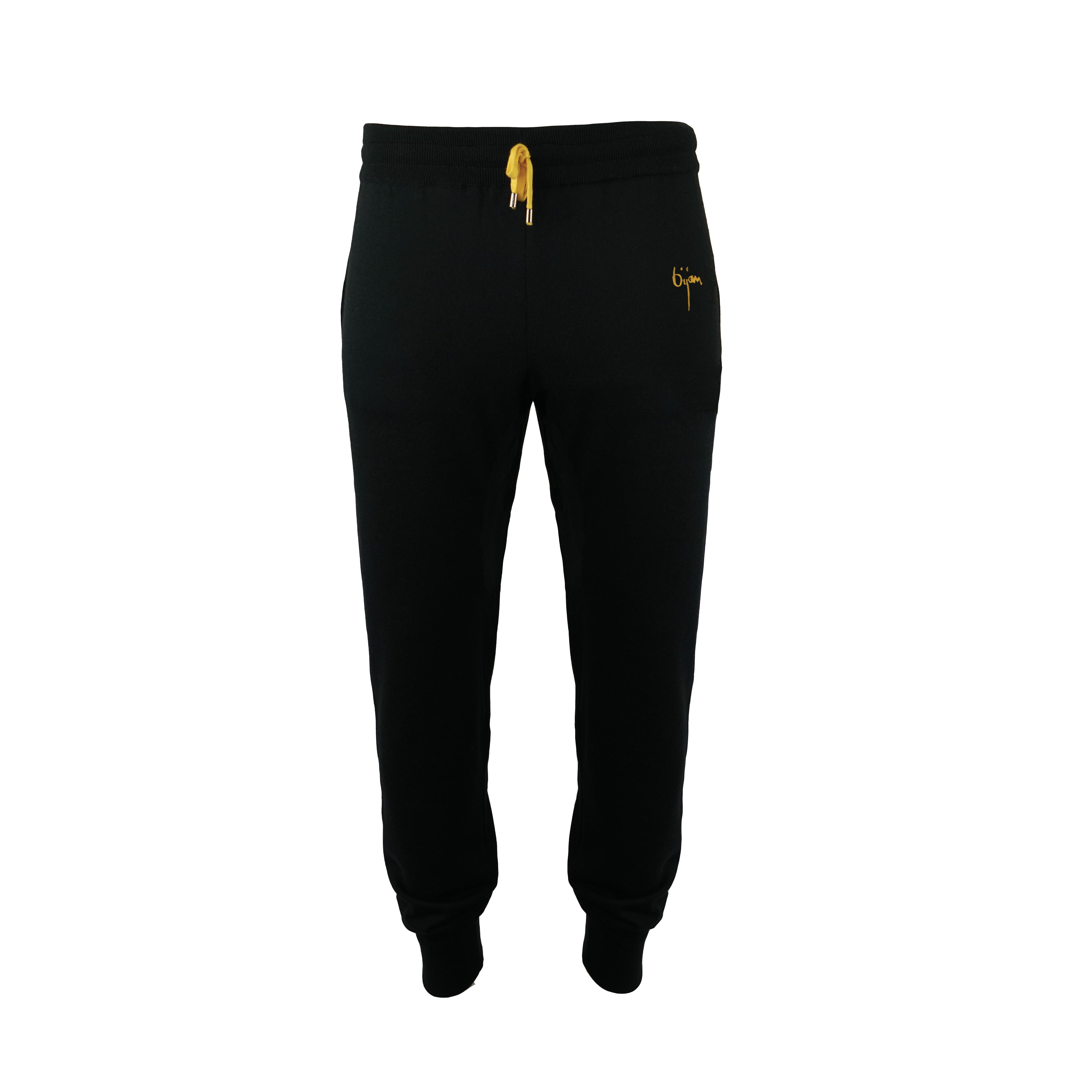 Black Silk and Cashmere Sweatpants House of Bijan