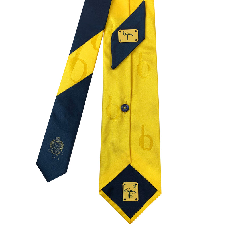 Limited Edition Special Silk Jacquard Bijan "b" Tie Set