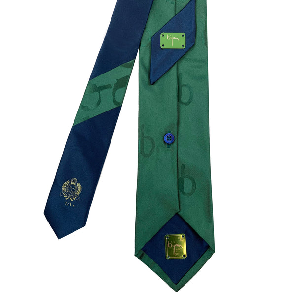 Limited Edition Special Silk Jacquard Bijan "b" Tie Set