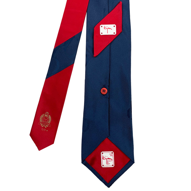 Limited Edition Special Silk Jacquard Bijan "b" Tie Set