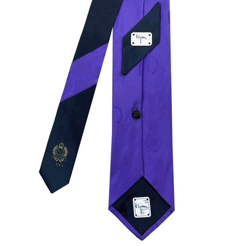 Limited Edition Special Silk Jacquard Bijan "b" Tie Set