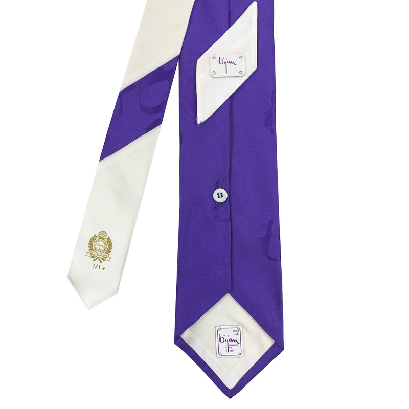 Limited Edition Special Silk Jacquard Bijan "b" Tie Set