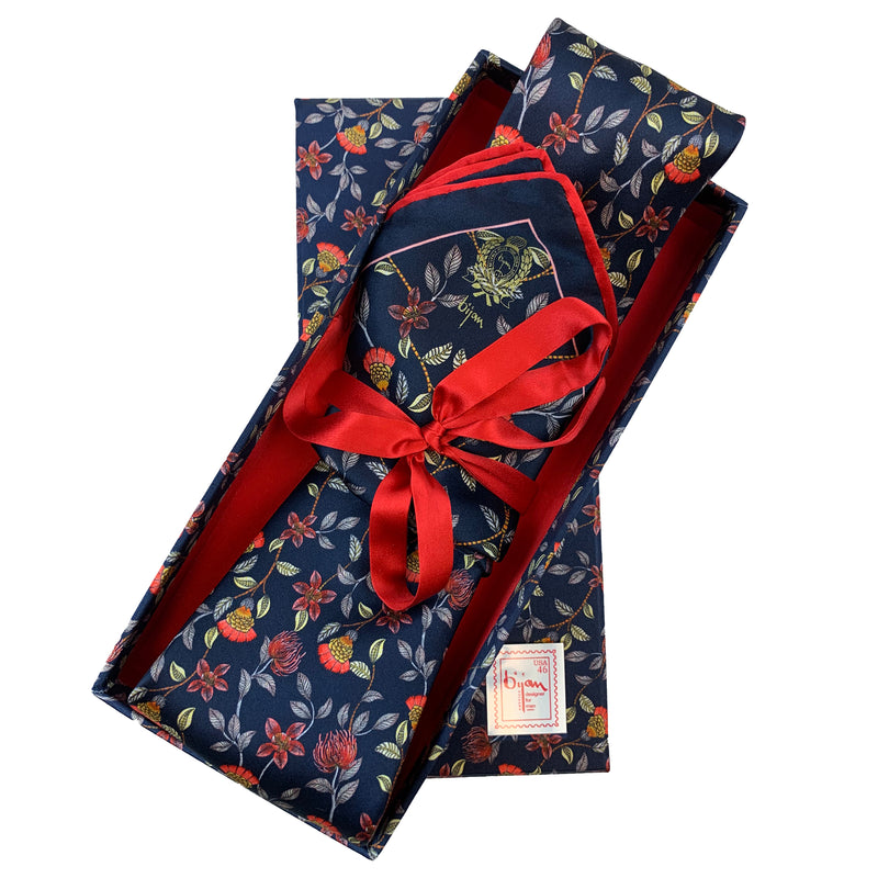 Bijan Pure Silk Tie Set