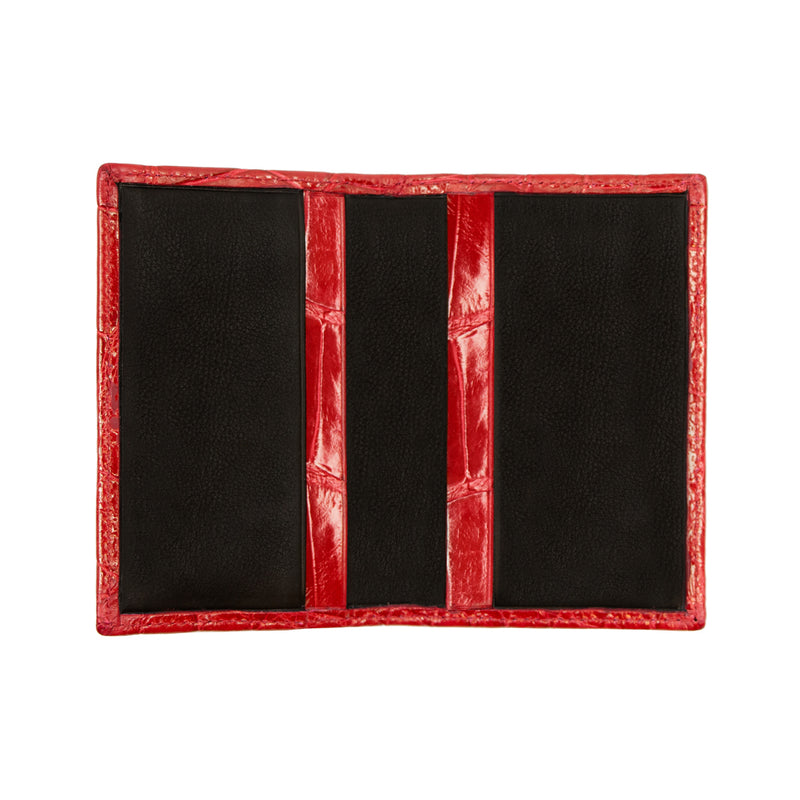Bijan Red Alligator Card Holder