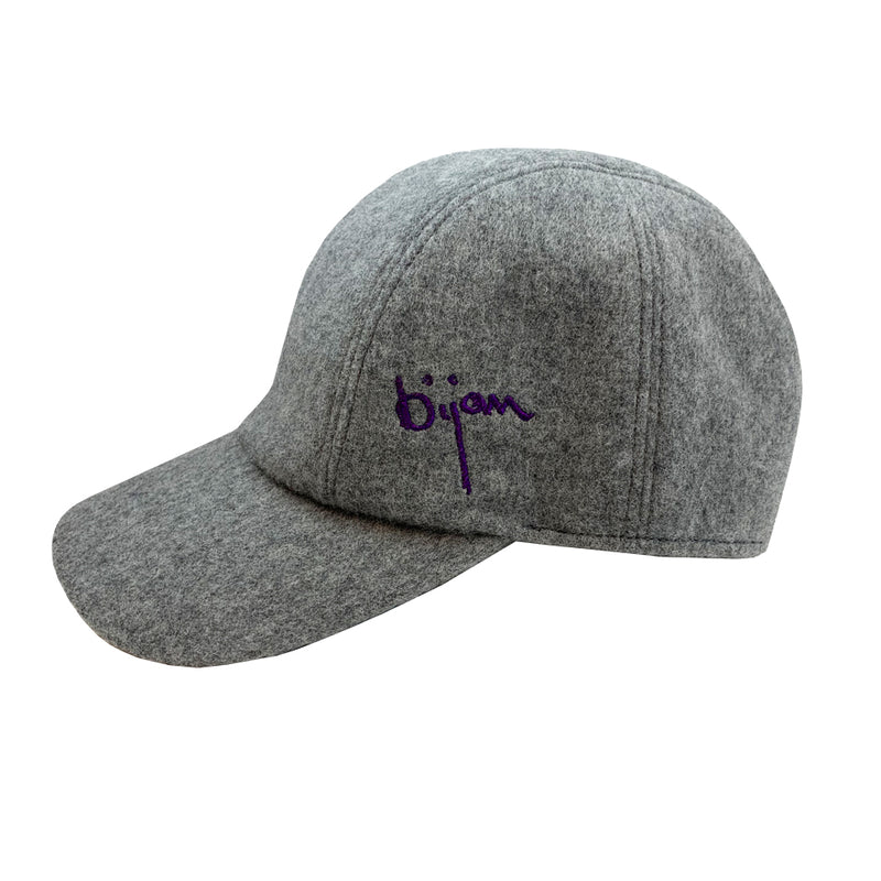 Light Grey Bijan Cashmere Cap