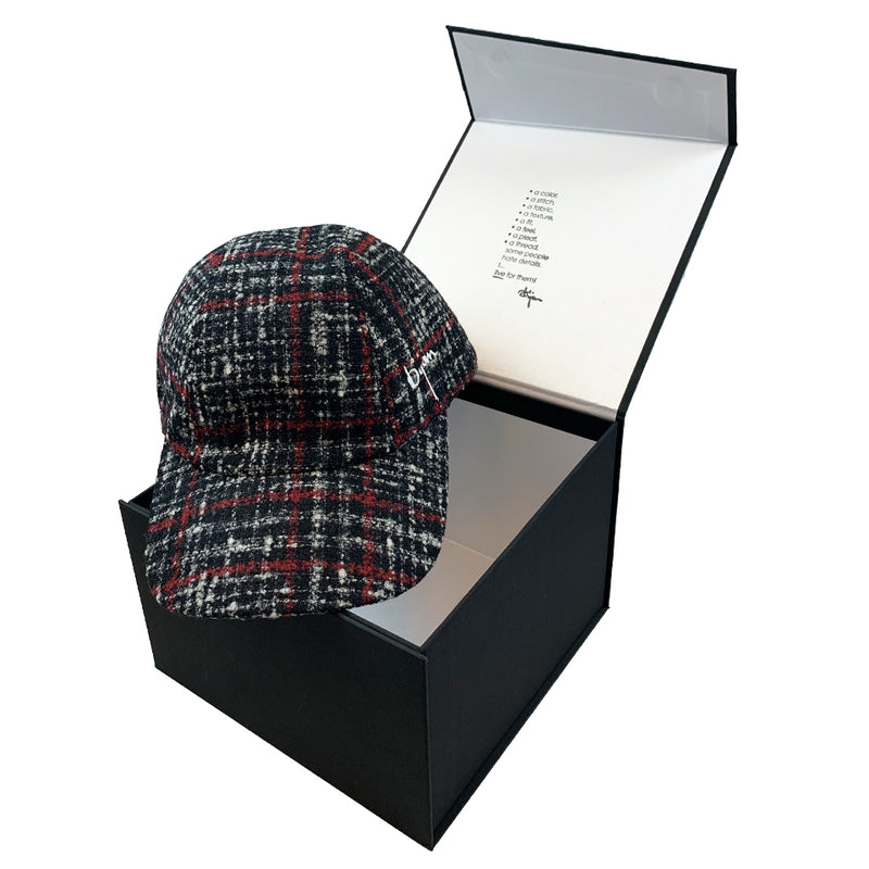Multi Plaid Cashmere Cap