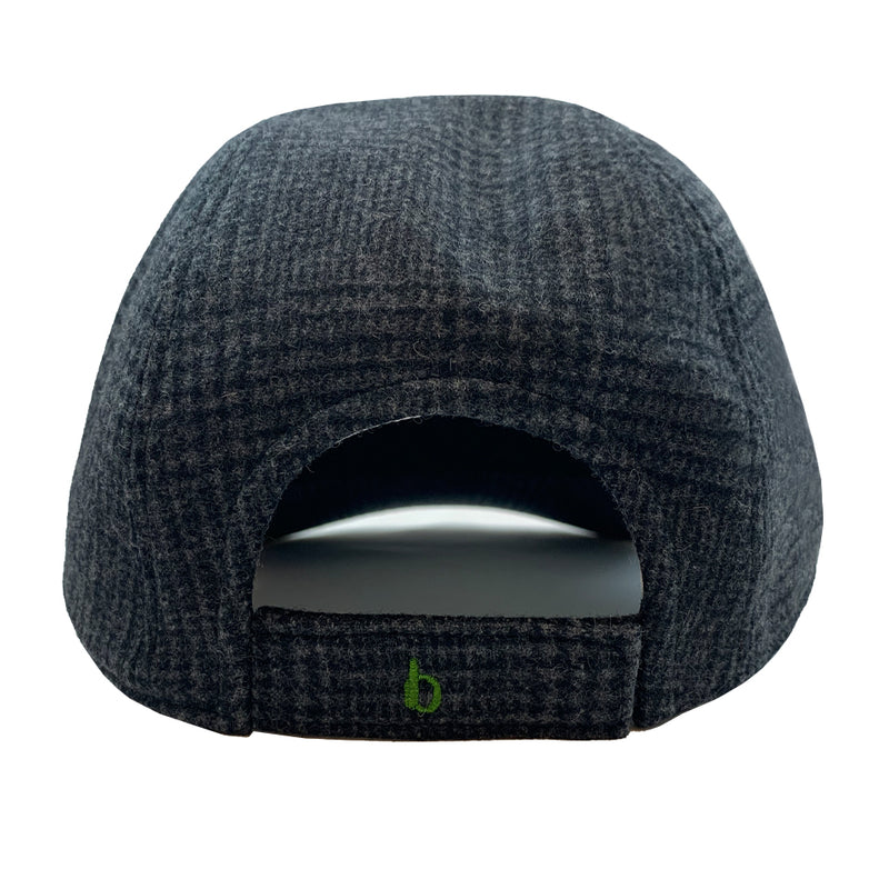 Black Houndstooth Cashmere Cap