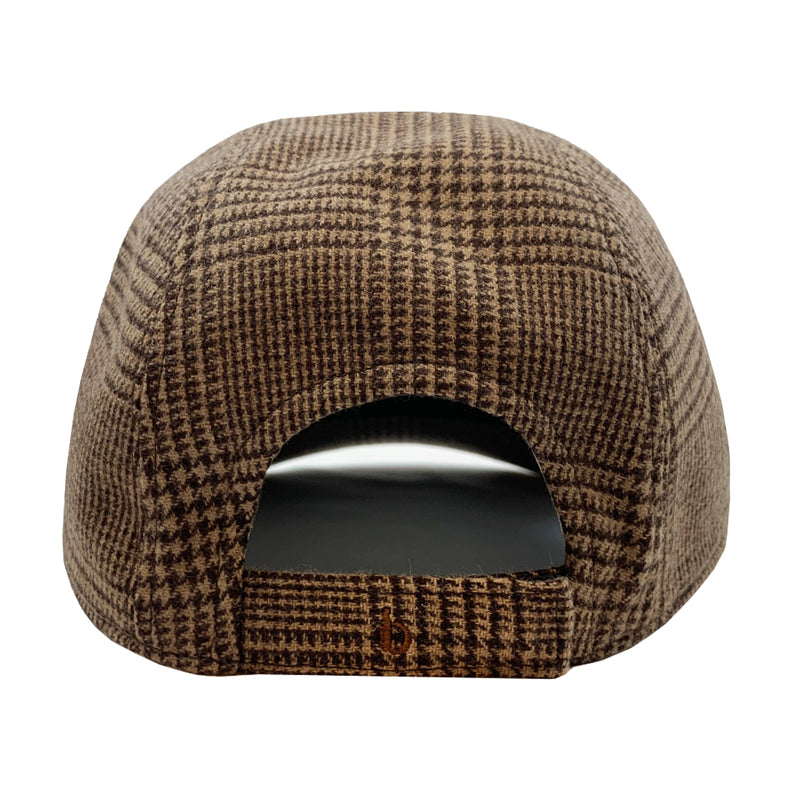 Light Brown Houndstooth Cashmere Cap