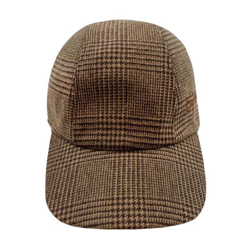 Light Brown Houndstooth Cashmere Cap