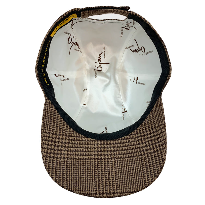 Light Brown Houndstooth Cashmere Cap