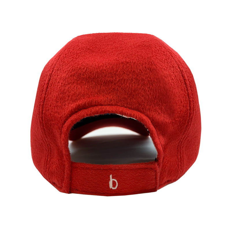 Bijan Red Cashmere Cap