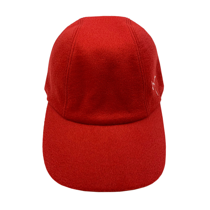 Bijan Red Cashmere Cap