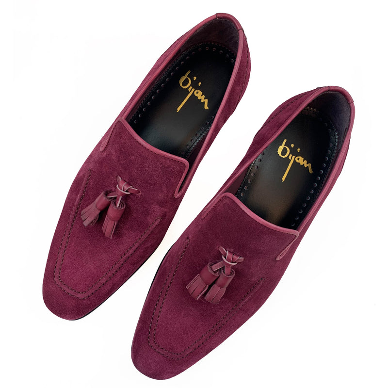 hot pink suede dress Shoes – House of Bijan Gown