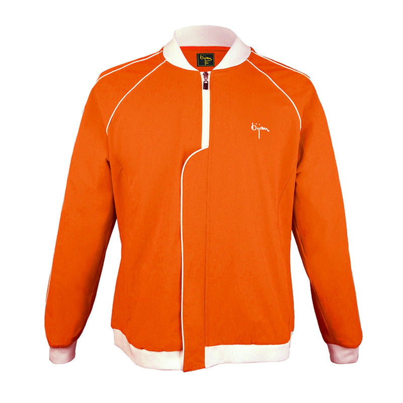 Orange Bijan Logo Swim Trunk and Jacket Set