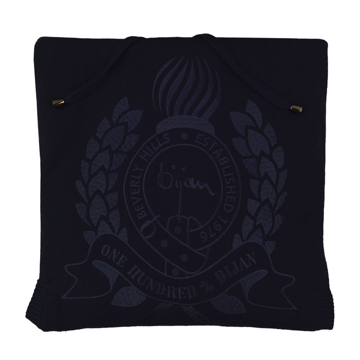 bijan Navy Pure Cashmere Pullover Sweater
