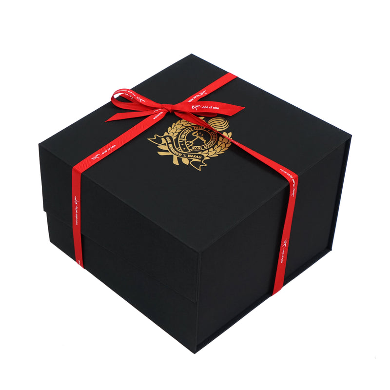 Bijan Red with Gold Crest Cap