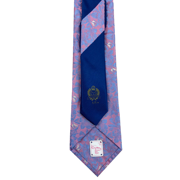 Bijan Pink and Blue Pure Silk Tie Set