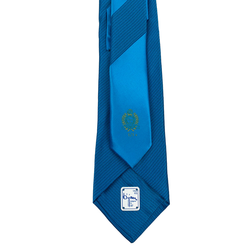 Bijan Blue Print Pure Silk Tie Set
