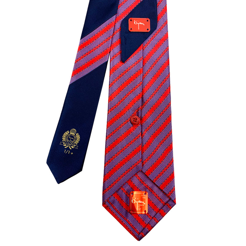 Bijan Pink Stripe Pure Silk Tie Set