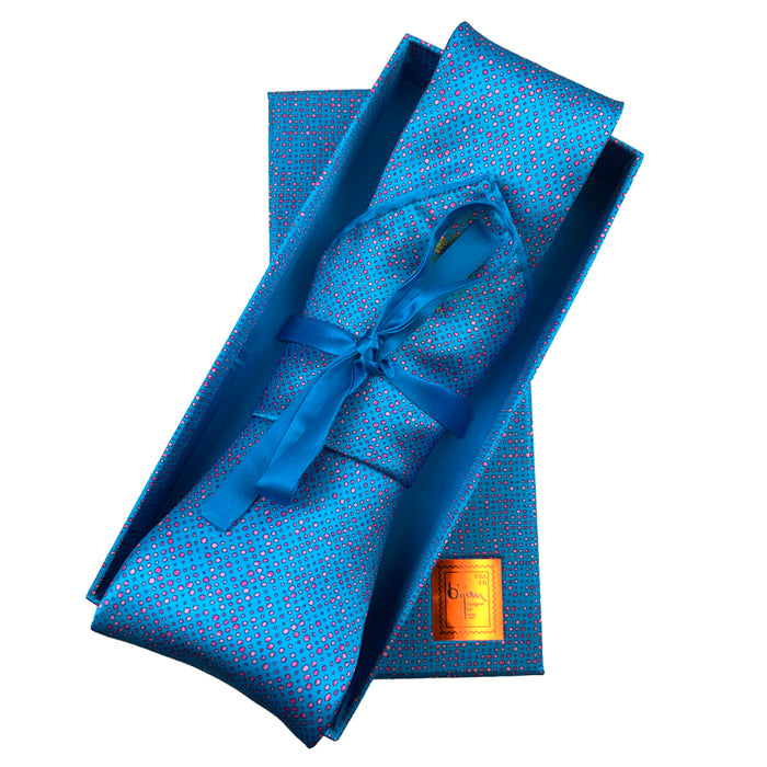 bijan Bijan Pure Silk Tie Set