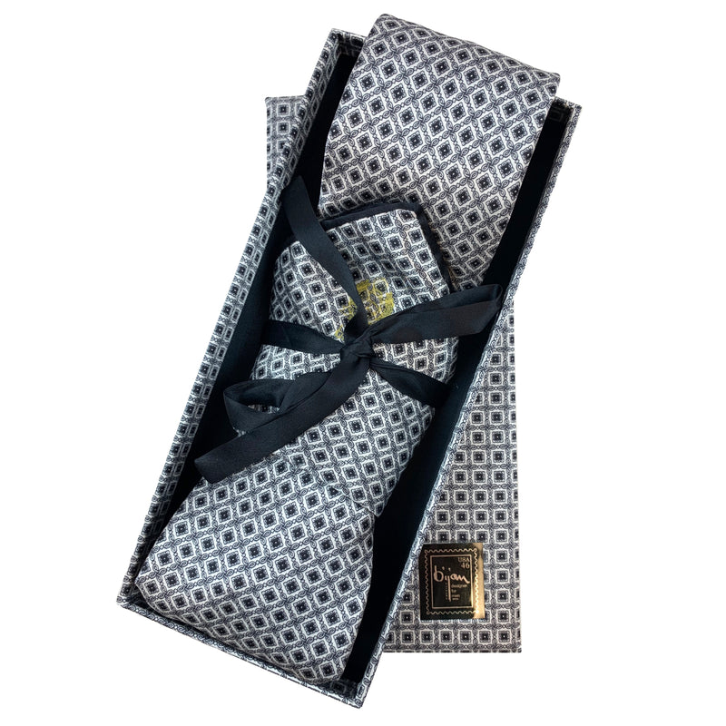 Bijan Pure Silk Tie Set