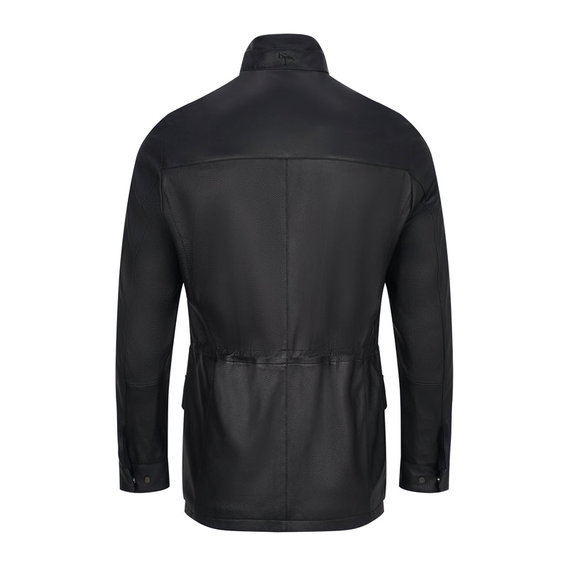 Black Leather Safari Style Jacket – House of Bijan