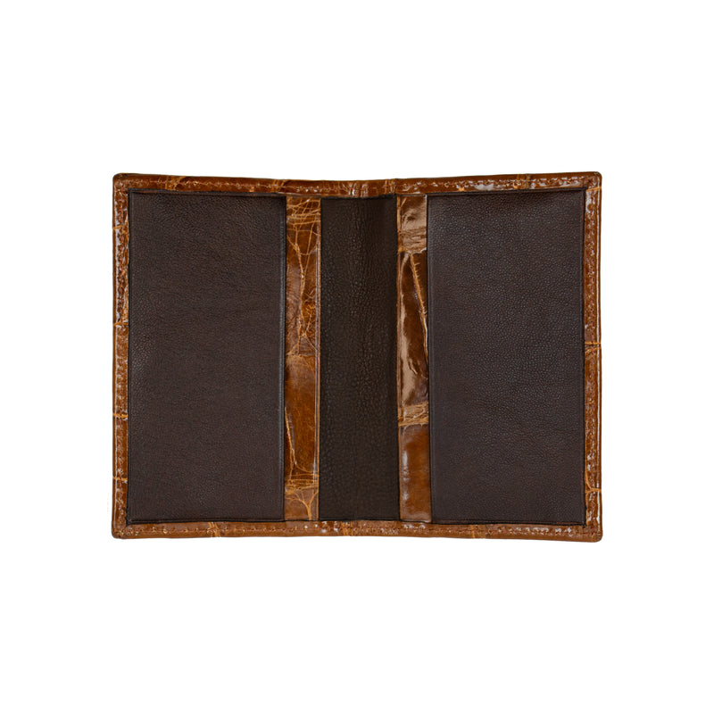 Carmel Brown Alligator Card Holder