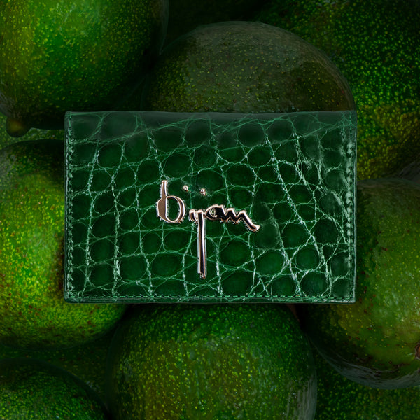 Emerald Green Alligator Card Holder