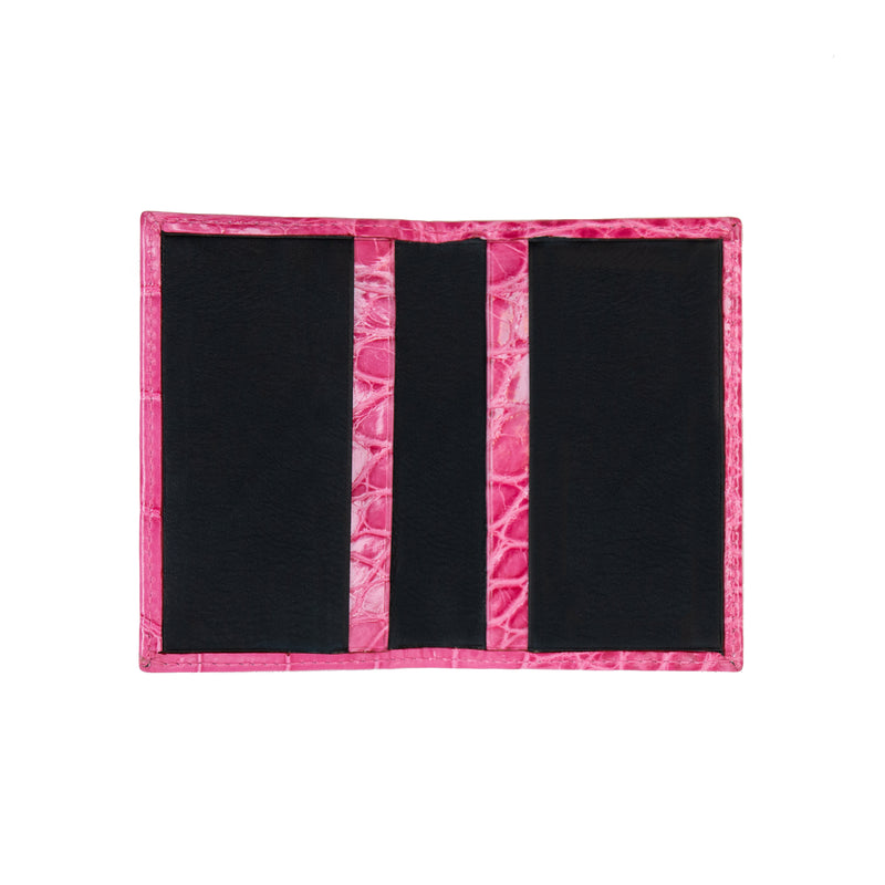 Hot Pink Alligator Card Holder