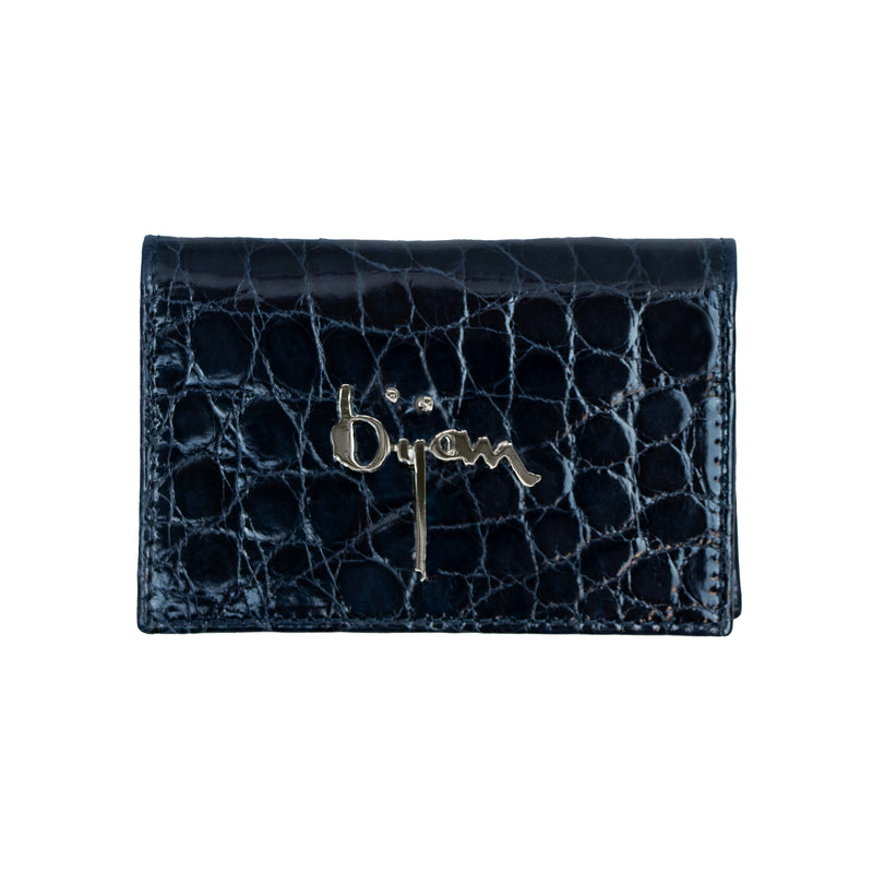 Midnight Blue Alligator Card Holder