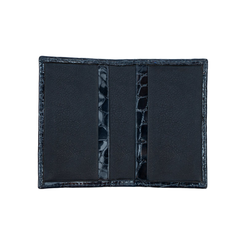 Midnight Blue Alligator Card Holder