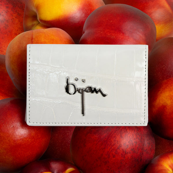 Pearl White Alligator Card Holder