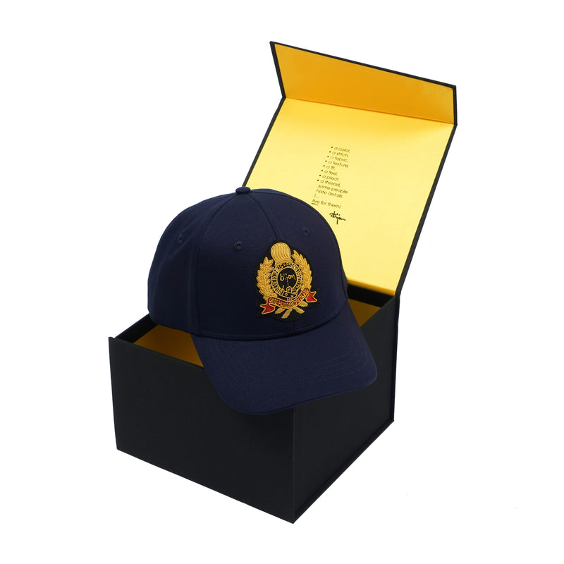 Navy with Gold Crest Cap