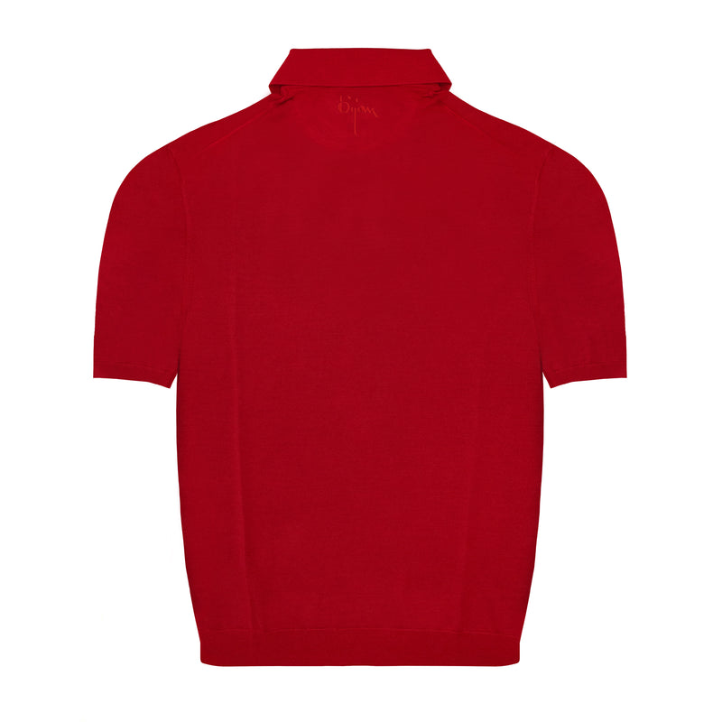 Short Sleeve Pure Silk Polo Shirt