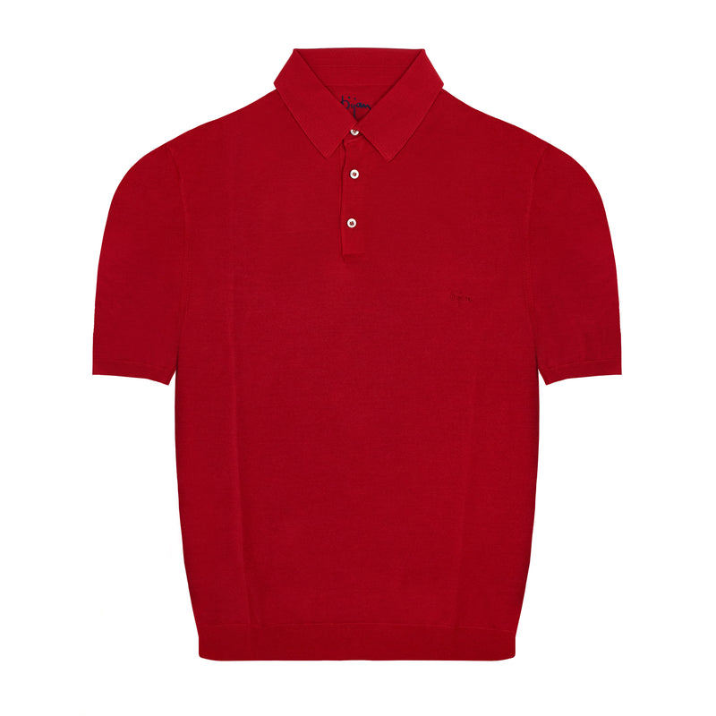 Short Sleeve Pure Silk Polo Shirt