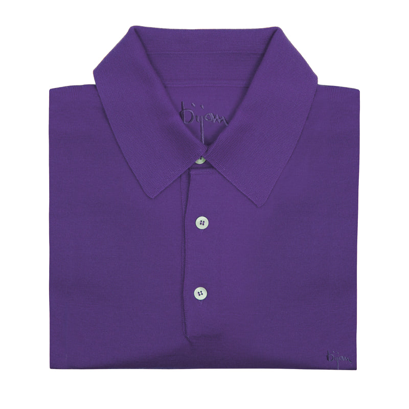 Rust Long Sleeve Cashmere and Silk Polo Shirt – House of Bijan