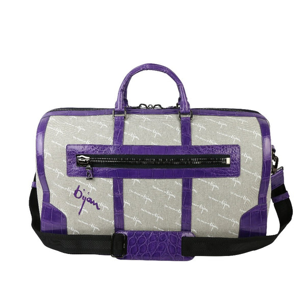 Bijan Purple Duffle Bag