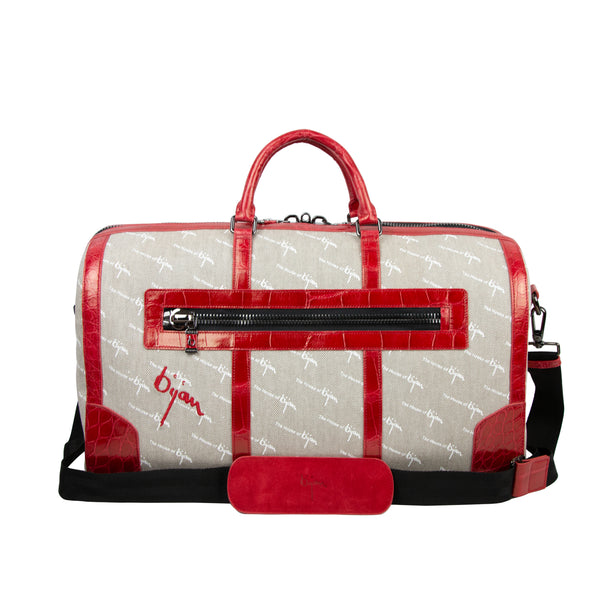 Bijan Red Duffle Bag