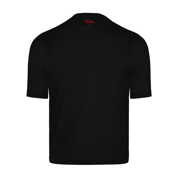 Black with Red Crest Short Sleeve T-Shirt