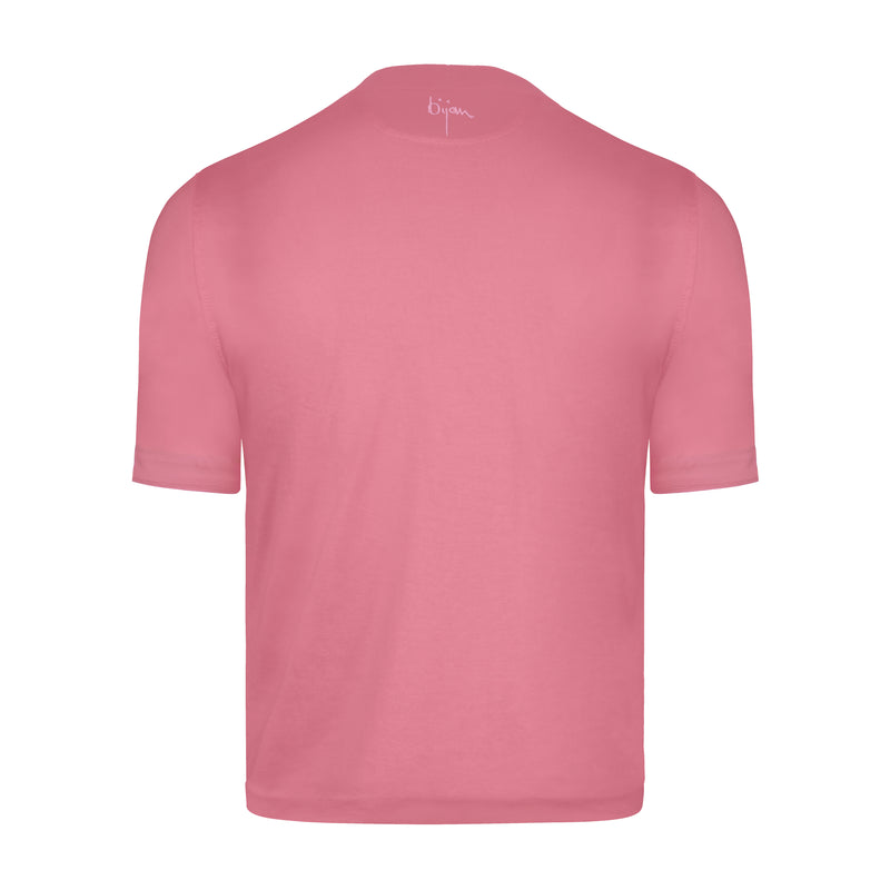 Pink with Pink Crest Short Sleeve T-Shirt