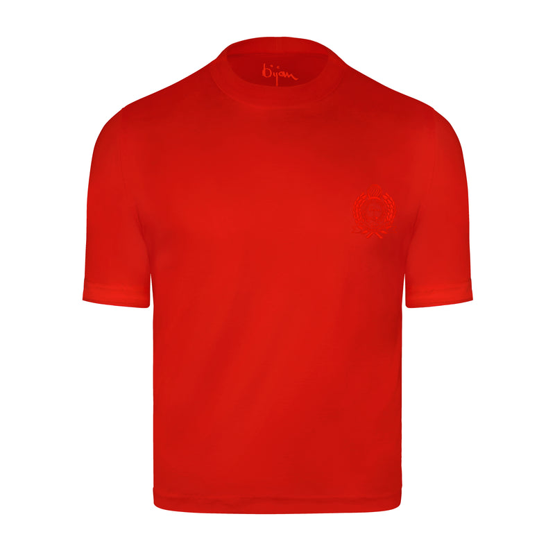 Bijan Red with Red Crest Short Sleeve T-Shirt