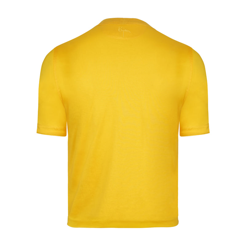 Bijan Yellow with Yellow Crest Short Sleeve T-Shirt