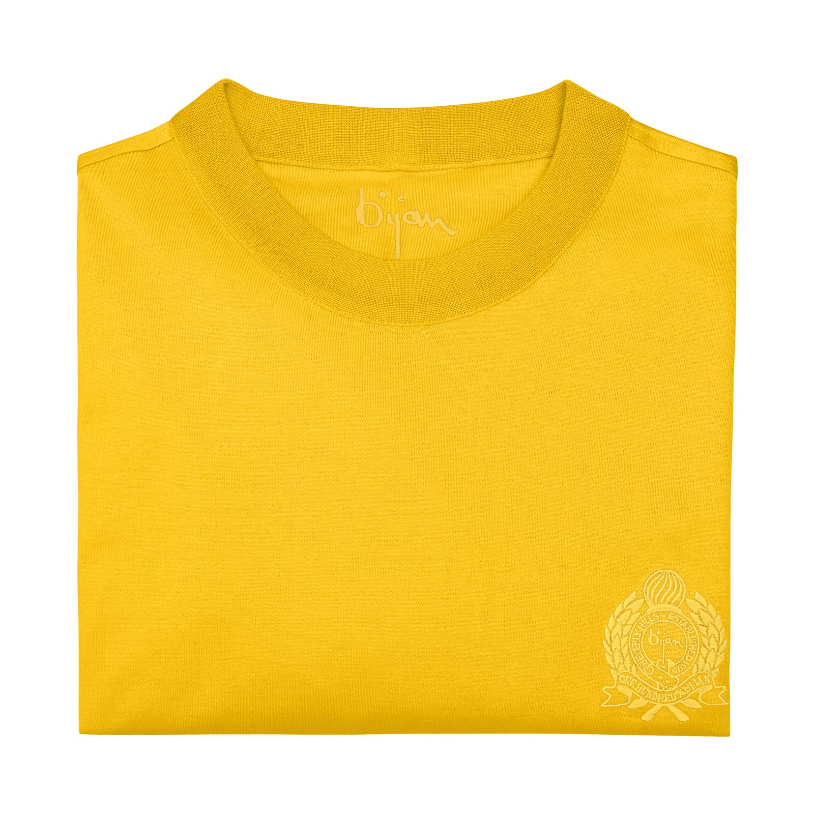 Bijan Yellow with Yellow Crest Short Sleeve T-Shirt – House